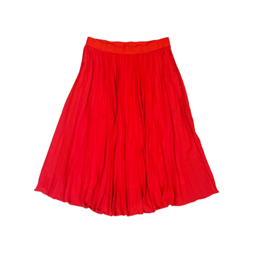 𝅺KATE KASIN WOMEN'S HIGH WAIST PLEATED A-LINE SWING RED SKIRT SIZE L